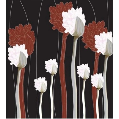 DIMEX ART Флизелинов фототапет растения на черно фон 225 x 250 см