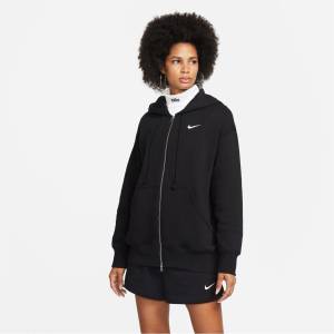 Nike Суичър Nike Sportswear Phoenix Fleece Women's Oversized Full-Zip Hoodie - Black
