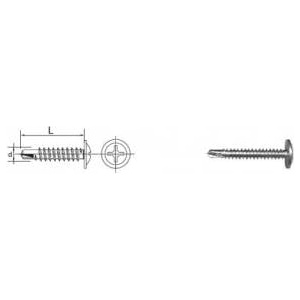 Uncanny Brand Self-tapping assembly screw 4.2*16mm ral 9011