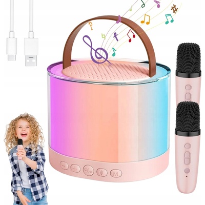 MINI KARAOKE SADA 2 MIKROFONY + BEZDRÁTOVÝ REPRODUKTOR PRO DĚTI