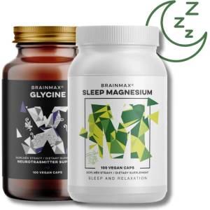 BrainMax Sleep magnesium + BrainMax Glycine 975 mg, 100 растителни капсули