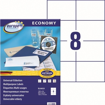Avery Zweckform ELA023 Samolepící etikety 105x74mm 800 ks bílá