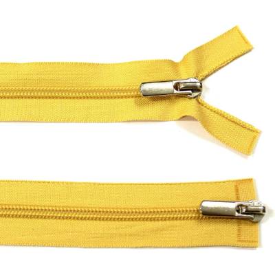 Spirálový zip no.5 rozepínací dvoucestný 120cm dvoucestný hořčicově žlutý