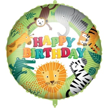 Image 1 of Procos Балон от фолио - Happy Birthday Jungle 46см