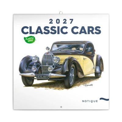 NOTIQUE Poznámkový Classic Cars Václav Zapadlík bez plastu, 30 x 30 cm 2027