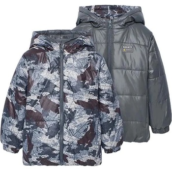 BOBOLI Анорак Boboli Technical parka - Blue / Grey (Spots And Map Print)