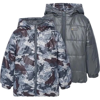 BOBOLI Анорак Boboli Technical parka - Blue / Grey (Spots And Map Print)