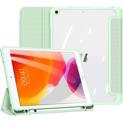 Dux Ducis Toby Tablet Case - хибриден удароустойчив кейс с отделение за Apple Pencil за iPad 9 (2021), iPad 8 (2020), iPad 7 (2019) (зелен)