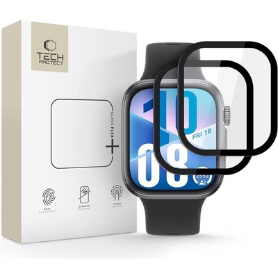 Tech-Protect 2 x хибридно стъкло за Huawei Watch Fit 3 от Tech-Protect Glass Flex+ - Черен (5906302368501)