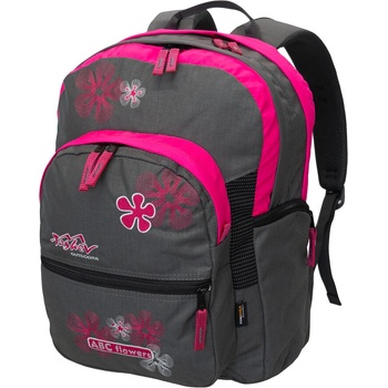 Tashev Outdoors Раница за училище ТАШЕВ ABC Flowers Сиво/Циклама