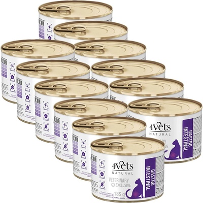 4Vets NATURAL 4Vets Cat Natural Veterinary Exclusive GASTRO INTESTINAL 12 x 185 г