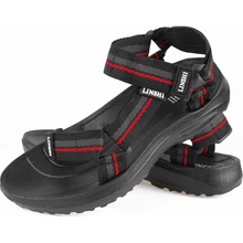 Športové sandále na vodu, suchý zips čierno-červené