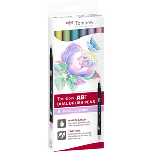 Tombow Marker ABT Dual Brush 6C-2 Пастел картон (6) (ABT-6C-2)