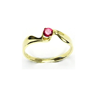 Čištín zlatý se zirkonem rubín žluté zlato T 1026