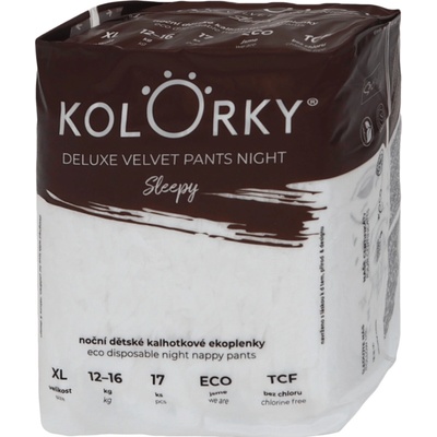 Kolorky Deluxe Velvet Eko sleepy XL 12-16 kg 17 ks