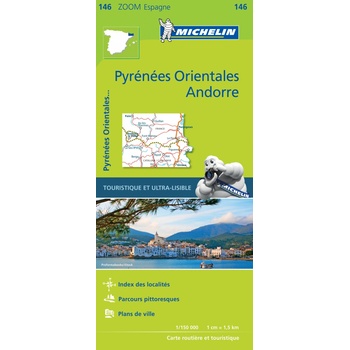 Michelin vydavatelství mapa Pirineos Orientales, Catalán, Andorra 1:150 t.