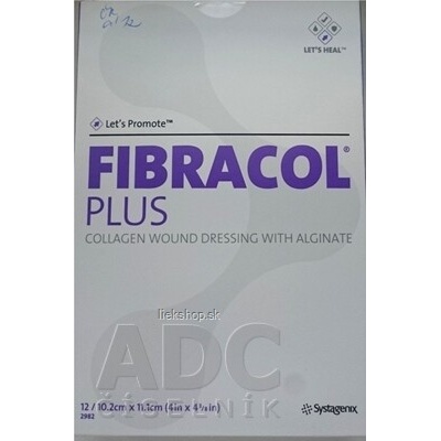 FIBRACOL PLUS kolagénový obväz s alginátom 10,2 cm x 11,1 cm