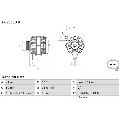 Alternátor BOSCH 0 986 082 320
