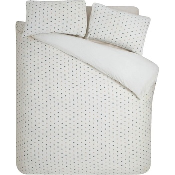 Catherine Lansfield Кремаво двойно удължено спално бельо от микроплюш 230x220 cm Cosy Spot - Catherine Lansfield (BD/60654/W/KQS/CR)