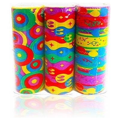 Serpentíny farebné mix 4m 3 rol