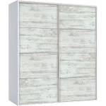 Bogdan Furniture G Двукрилен гардероб с плъзгащи врати Мебели Богдан Модел bm-ava 5, кристал с бяло - bogdanmebel