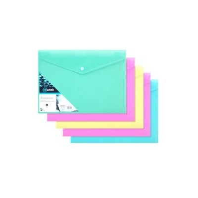 @Work Джоб с копче А4 Pastel 5 броя