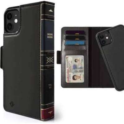 Twelve South BookBook Premium Leather Vol 2 - луксозен кожен калъф (с кейс) тип портфейл за iPhone 11 (черен)