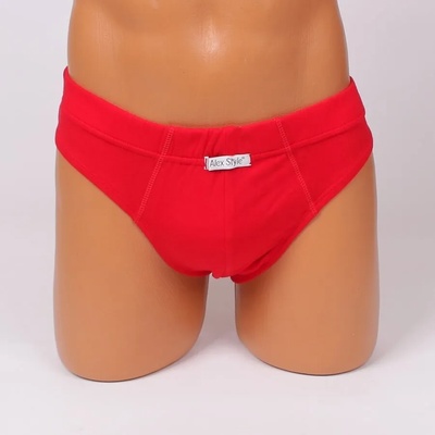 Мъжки памучен слип в ярко червен цвят