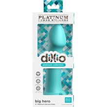 Dillio Platinum Big Hero tyrkysové, dildo s prísavkou 17,2 x 3,8 cm