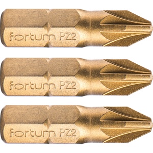 Fortum PZ, 3 бр. , стомана S2, титаниево покритие; PZ 2x25mm, на блистери