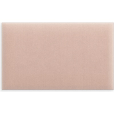 Čalouněný nástěnný panel Magic Velvet Intesi, obdélníkový dekorativní panel na zeď v pudrově růžovém odstínu, 90 x 30 cm