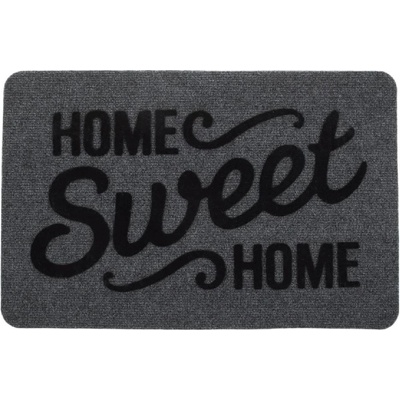 60 x 40 см правоъгълна изтривалка от текстил с надпис Home sweet home в средата