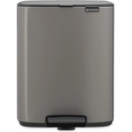 Brabantia Кошче за отпадъци с педал BO 12 л, платина, стомана, Brabantia (BRAB238062)