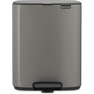 Brabantia Кошче за отпадъци с педал BO 12 л, платина, стомана, Brabantia (BRAB238062)