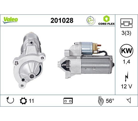 Štartér VALEO CORE-FLEX 201028
