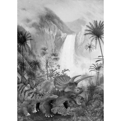 Komar Vliesová fototapeta Jurassic Waterfall rozměry 200 x 280 cm