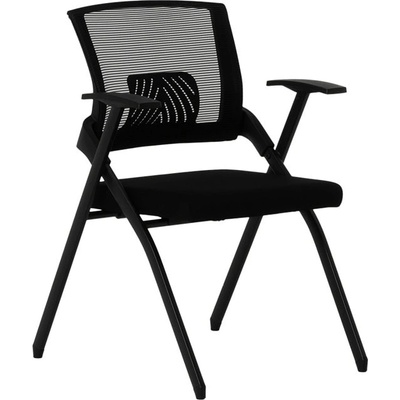 Bittel Посетителски стол Carmen 1705, до 150кг, дамаска, сгъваем, черен (bt-3520914)