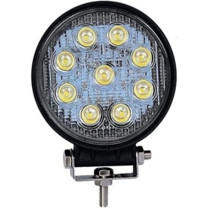  27W Кръгъл Led Лед Диоден Фар Прожектор Халоген Лампа с разпръсната светлина FLOOD 12V 24V Слим Slim