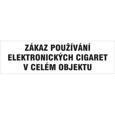 MAGG Zákaz používání elektronických cigaret 210x60mm - samolepka 120185