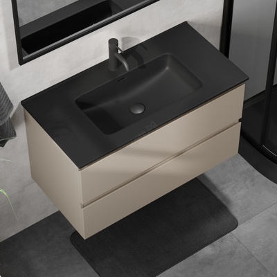 Bath Deluxe Шкаф за баня с мивка KENWOOD 91 cm Marakesh/черен (SETBT0123A)