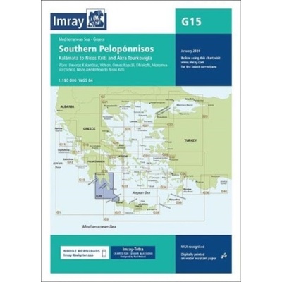 Imray Chart G15 - Southern Peloponnisos (Imray)(Sheet map, folded)