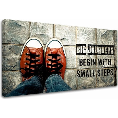 Motivačný obraz na stenu Big journeys begin - 30x60 cm
