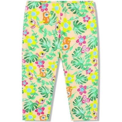 Kugo DÍVČÍ LEGÍNY BAVLNĚNÉ FV1071 Žluté zelené lístečky