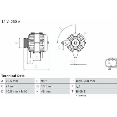 generátor BOSCH 0 986 086 360