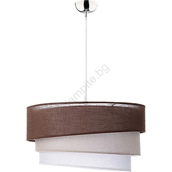 Image 1 of Duolla - Пендел TRIO 1xE27/40W/230V Ø 45 см кафяв/бежов/бял (DU7033)