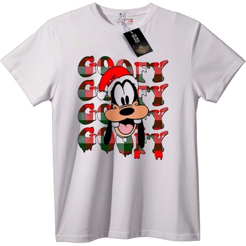 NOONEBRAND Тениска Goofy Дядо Коледа - M, White