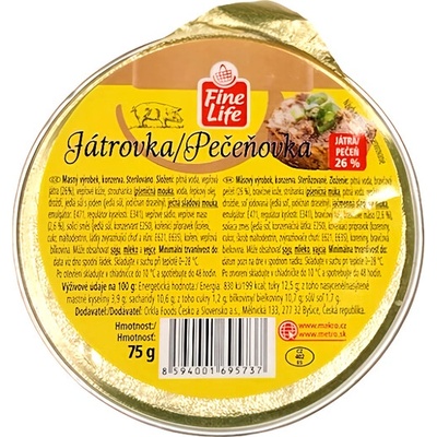 Fine Life Paštika Játrová 75 g