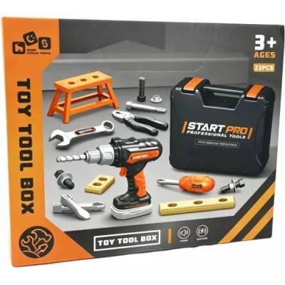 Man Yuk Toys Електрически комплект играчка-бормашина с кутия за съхранение - 22 части (778-112)