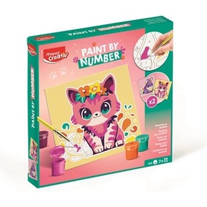 Maped Комплект за рисуване по номера, коте и зайче, MAPED CREATIV "Paint by number" 907083 (907083)
