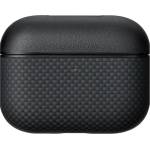 PITAKA Magsafe Калъф за Apple AirPods Pro 3, Pitaka Aramid Fiber Magnetic Black/Grey Case, Черен (APM2501)